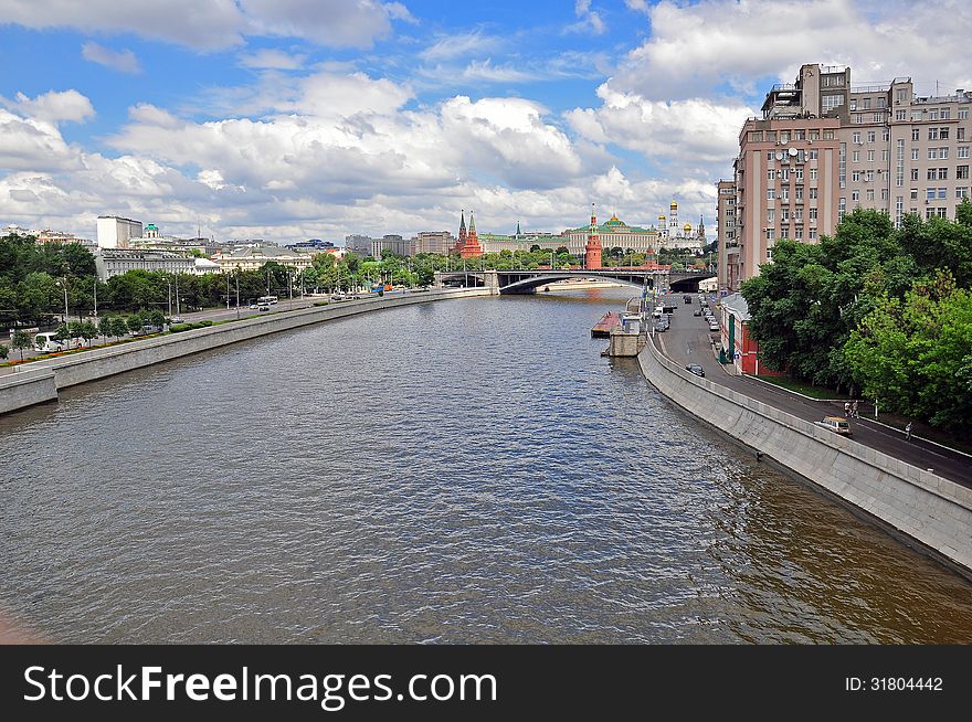 Panorama of Moscow centre and the Kremlin