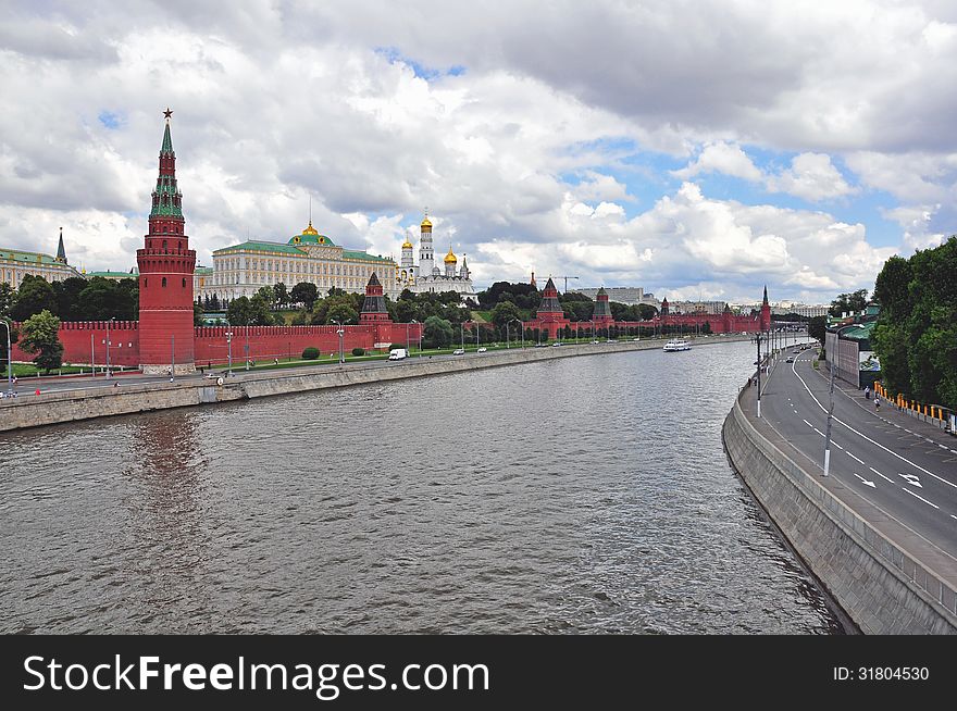 Moscow city centre and the Kremlin, panoramic view. Moscow city centre and the Kremlin, panoramic view