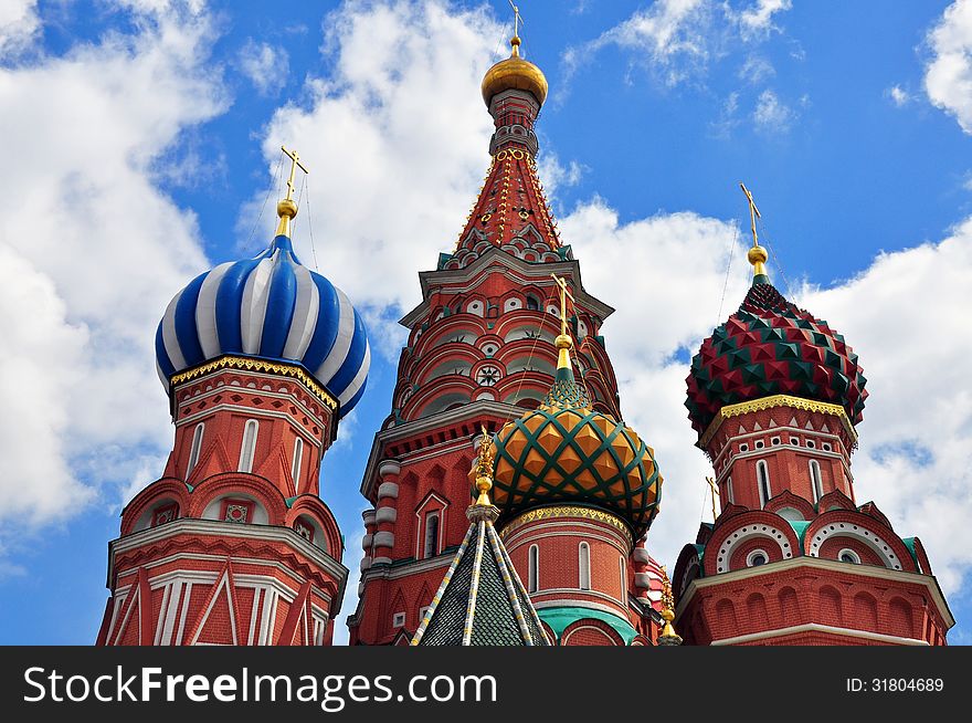 Saint Basil's cathedral, The most famous and beautiful church in Moscow. Saint Basil's cathedral, The most famous and beautiful church in Moscow