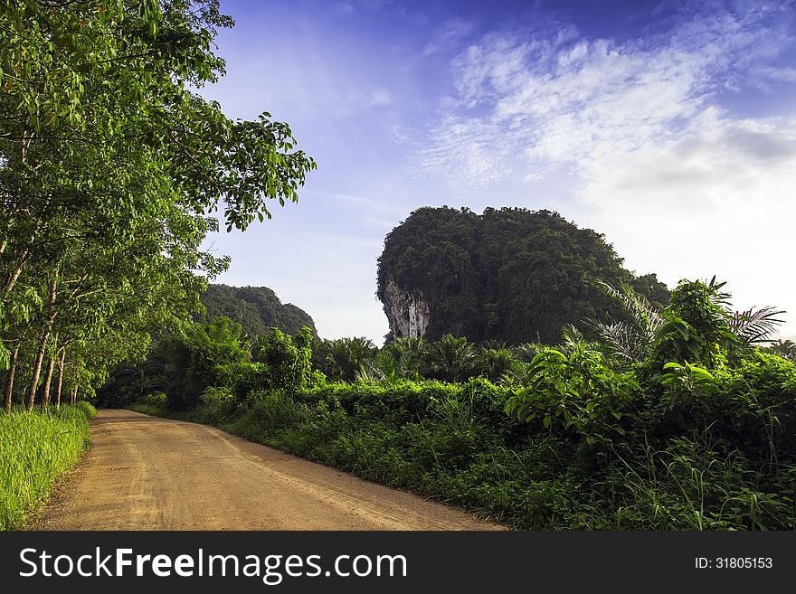 Rural roads, Krabi province.