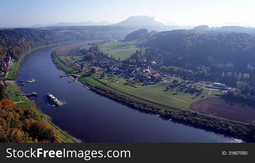 The Elbe Valley In Saxony, Germany