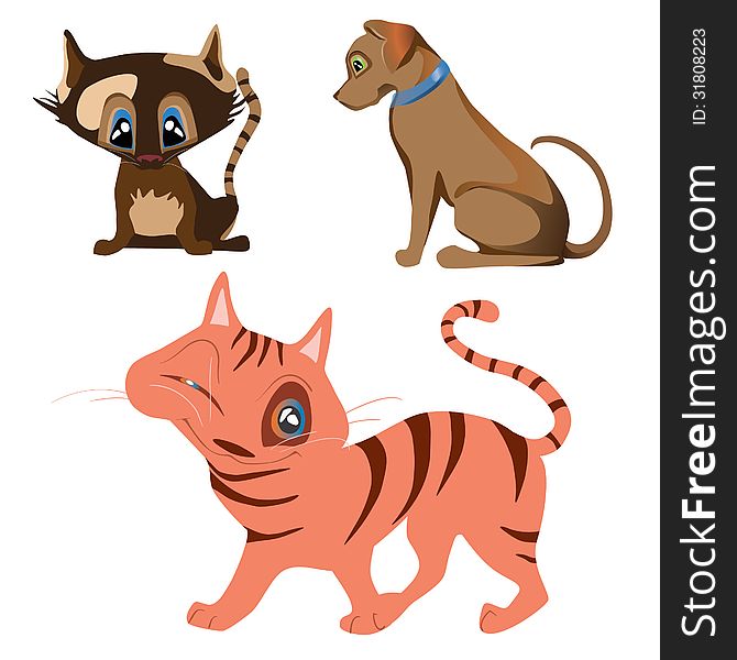 Cat And Dog Cartoon Characters