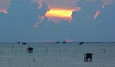 Sea At Sunrise Time Royalty Free Stock Photo Sea At Sunrise Time Royalty Free Stock Photo
