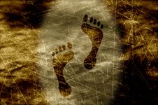 Grunge Footprints Stock Photos Grunge Footprints Stock Photos