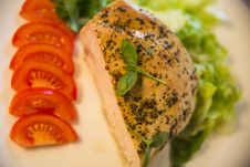 Peppery Meat With Juicy Tomatoes Stock Images Peppery Meat With Juicy Tomatoes Stock Images
