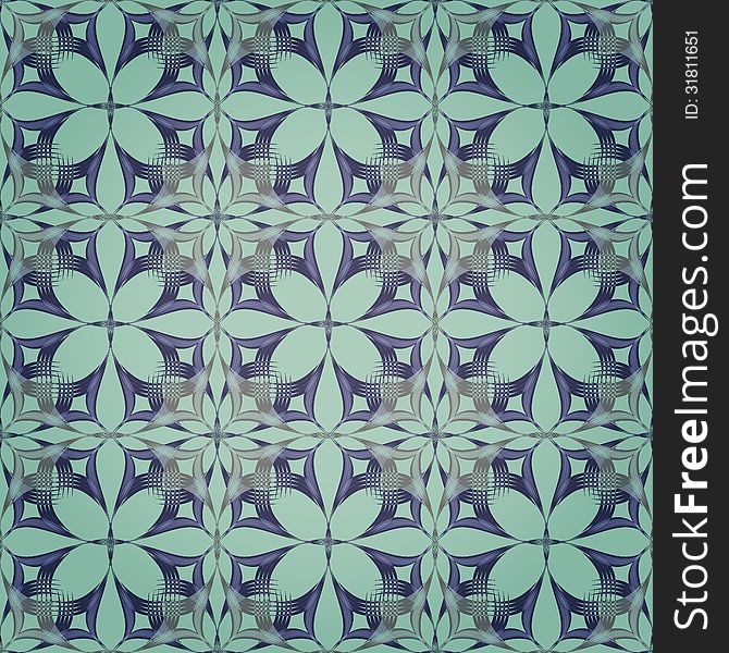 New retro style pattern with floral ornament. New retro style pattern with floral ornament