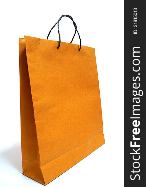 Paper bag on white background for recyle