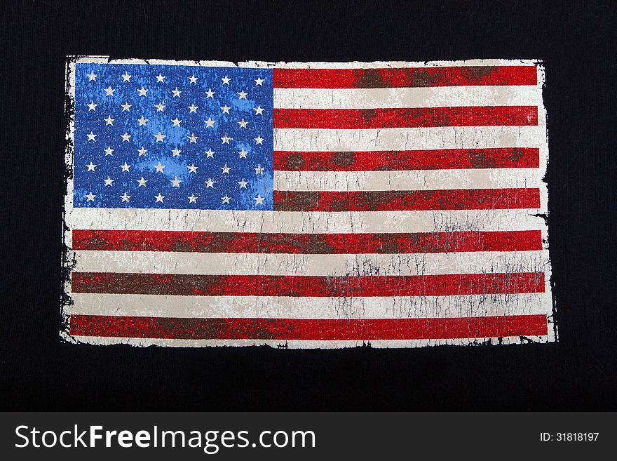 Grunge Textured Flag Of United States Of America. Grunge Textured Flag Of United States Of America