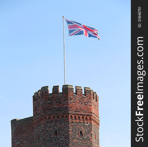 The Union Flag Flying From a Castle Turret.