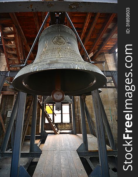 Picture taken in the tower of the Gothic-style Roman Catholic Church of Saint Michael from Cluj-Napoca, Transylvania, Romania, Europe. Picture taken in the tower of the Gothic-style Roman Catholic Church of Saint Michael from Cluj-Napoca, Transylvania, Romania, Europe.