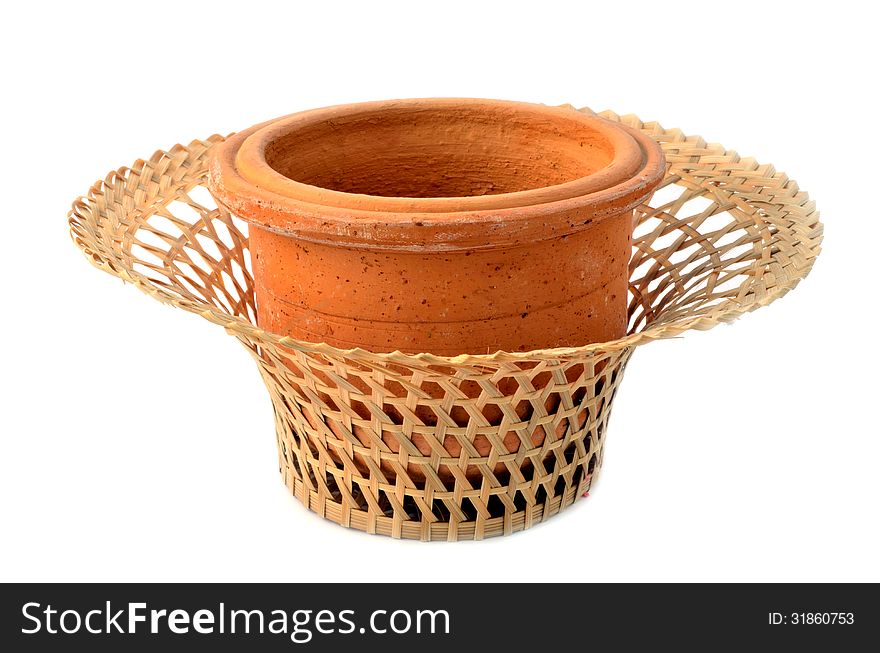 Flowerpot isolated on the white