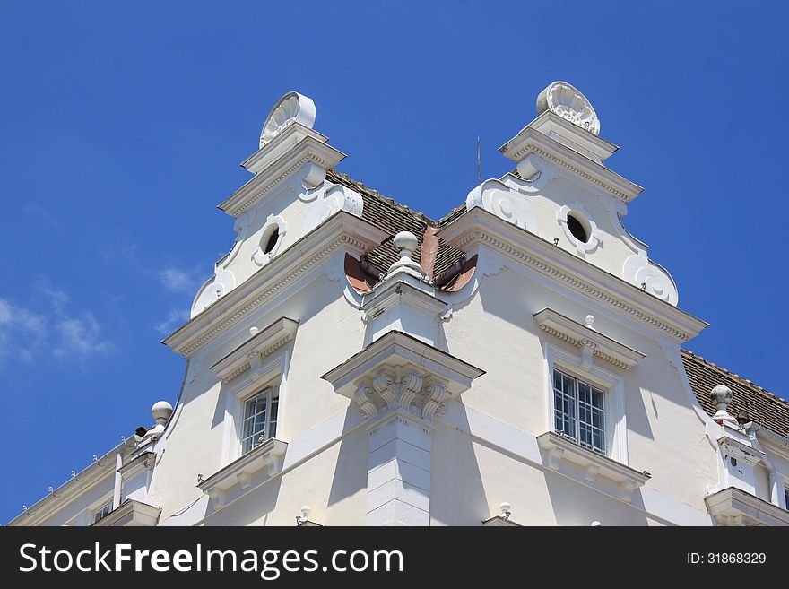 Historic building - transylvanian saxon architectural style. Historic building - transylvanian saxon architectural style.