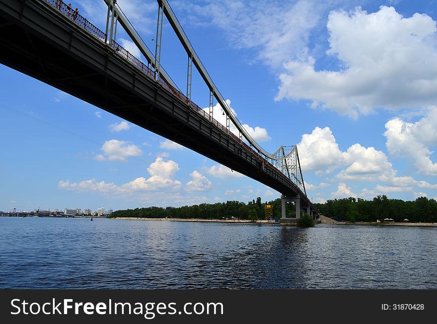Bridge across on the river