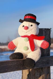 Funny Toy Snowman Royalty Free Stock Photos Funny Toy Snowman Royalty Free Stock Photos