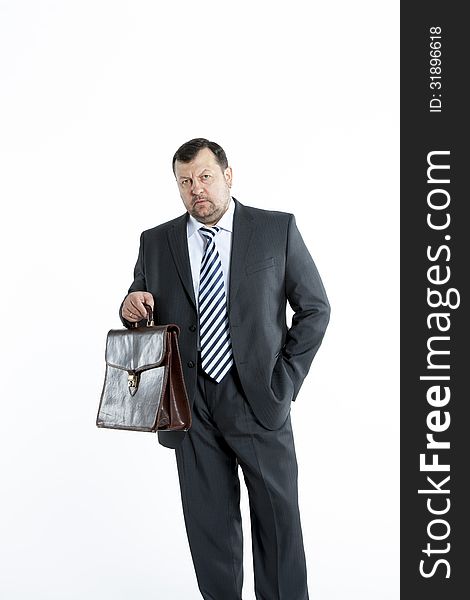 Official portrait suit tie briefcase not brit