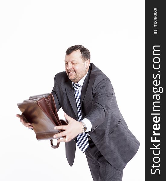 Silhouette caucasian business man expressing winning winner energy success full length on studio isolated white background. Silhouette caucasian business man expressing winning winner energy success full length on studio isolated white background