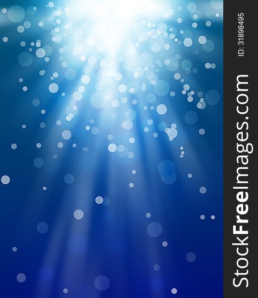 Blue bokeh abstract light background. Blue bokeh abstract light background
