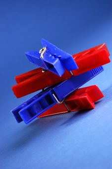 Colorful Clips Royalty Free Stock Photo