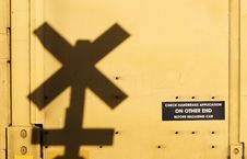 Railroad Crossing Sign Shadow Royalty Free Stock Images Railroad Crossing Sign Shadow Royalty Free Stock Images