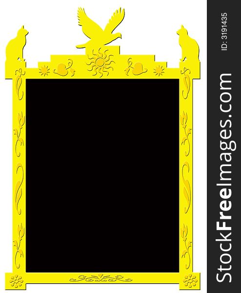 Decorative golden frame