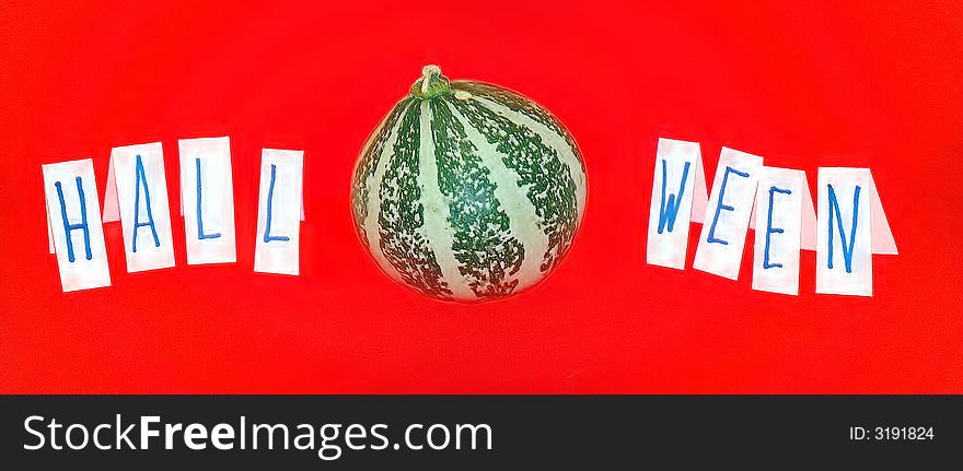 Photomontage script and object - pumpkin to holiday  Halloween