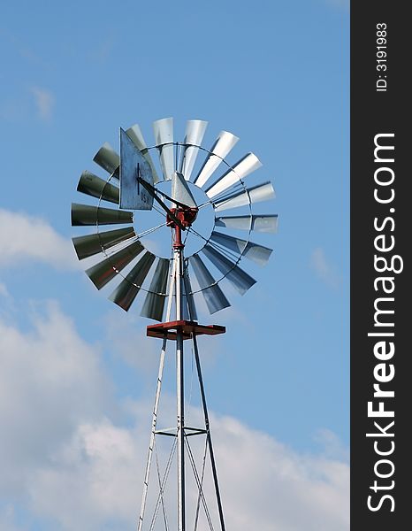 A Windmill against a blue sky