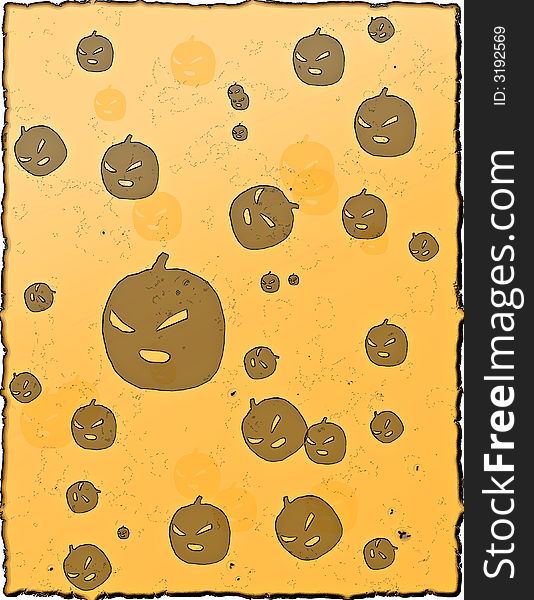A page in halloween colors and pumpkins. A page in halloween colors and pumpkins.