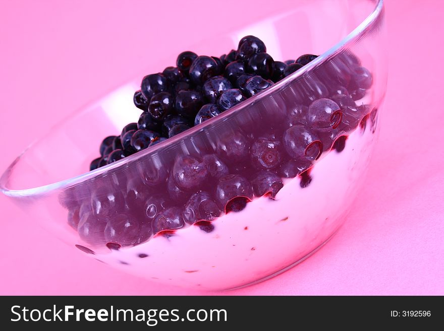 Healthy breakfast of yogurt and berries. Healthy breakfast of yogurt and berries