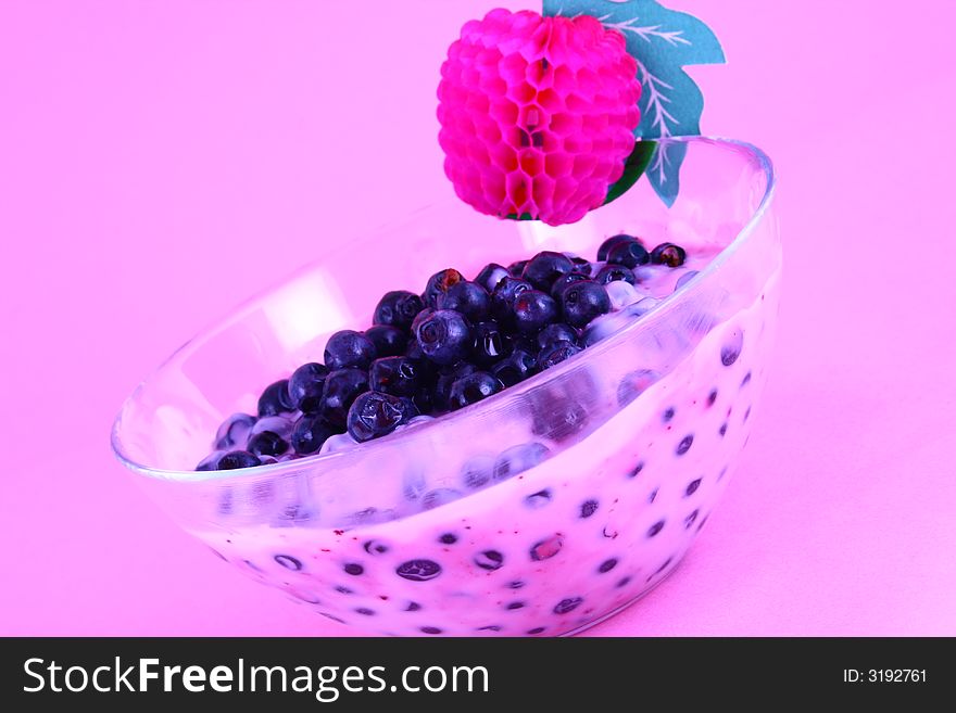 Healthy breakfast of yogurt and berries. Healthy breakfast of yogurt and berries