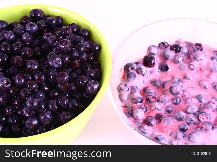 Healthy breakfast of yogurt and berries. Healthy breakfast of yogurt and berries