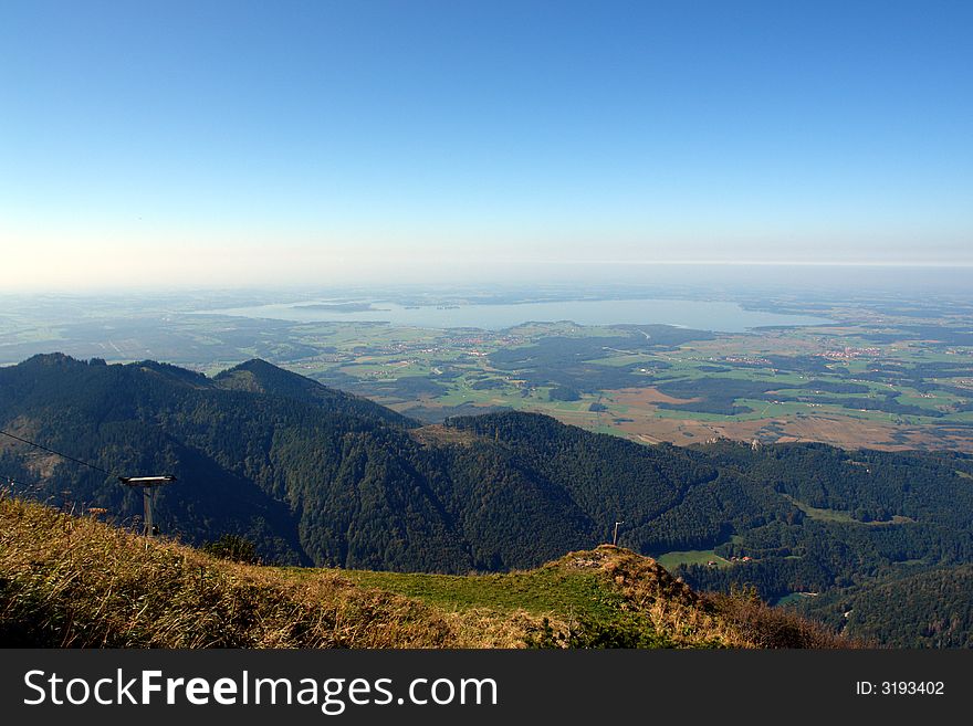 Lake Chimsee  in Bavaria, Germany .
Sight from the Hochfelln Mountain ( Height 1675 m ). September 2007 . Lake Chimsee  in Bavaria, Germany .
Sight from the Hochfelln Mountain ( Height 1675 m ). September 2007 .