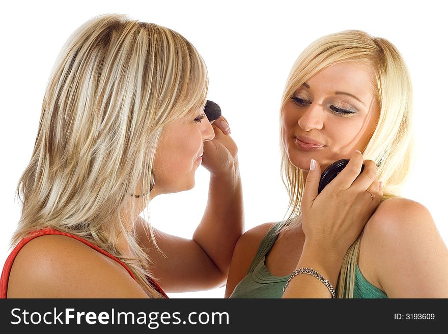 Two young girl - make up is easy!