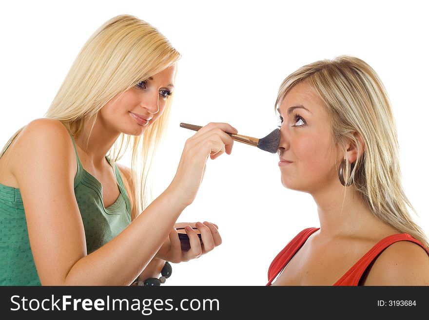 Two young girl - make up is easy!