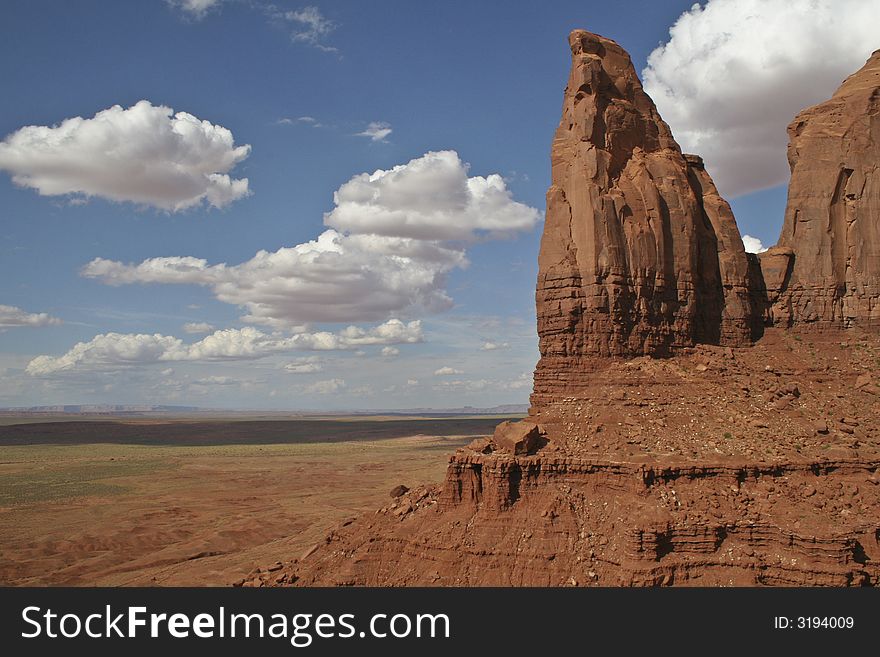 A monument valley shoot with a good sky and clouds. A monument valley shoot with a good sky and clouds