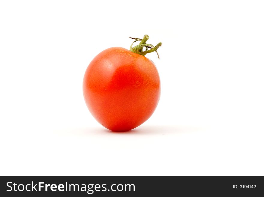 Single tomato isolated on white background. Single tomato isolated on white background