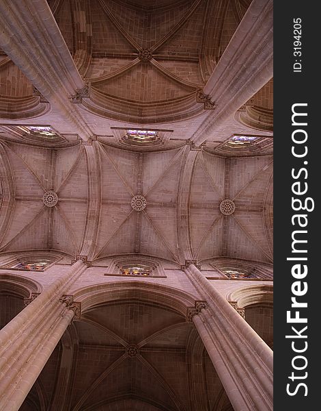 The ceiling of the monastery in Batalha