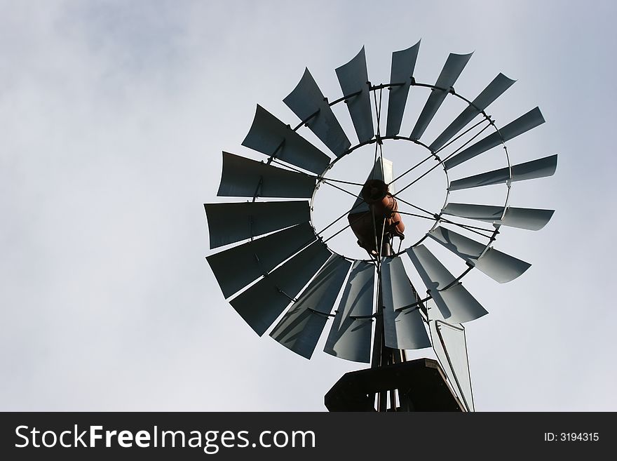 Windmill with space for type.