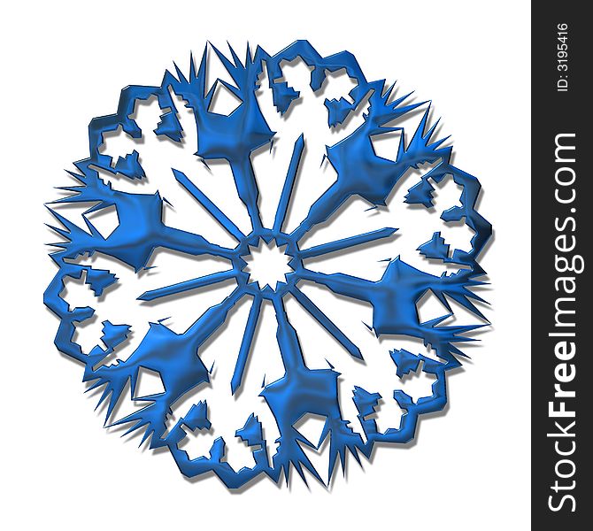 Snowflake illustration isolated over white