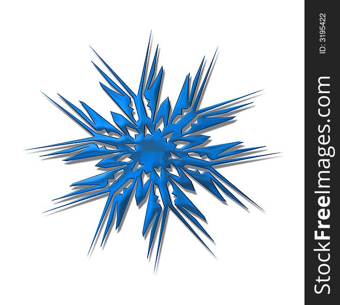 Snowflake illustration isolated over white