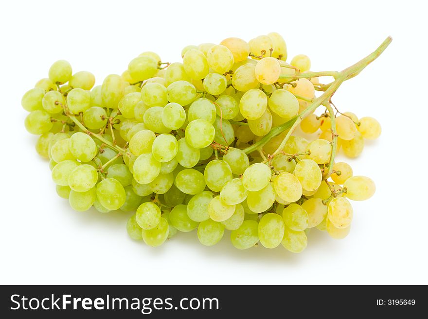 Cluster of a grapes on a white isolated background
