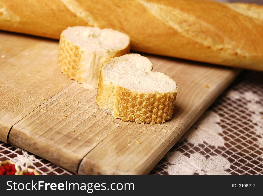 Photo of heart-shaped baguette