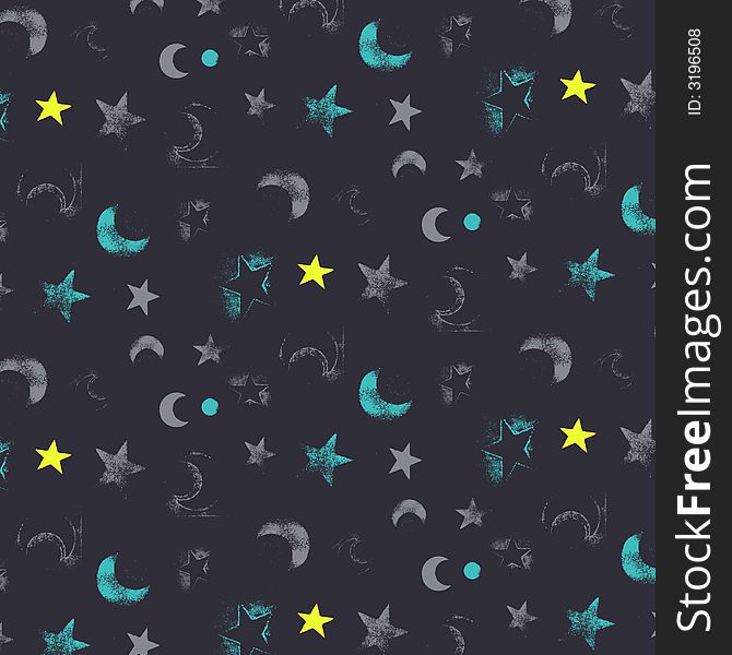 Pattern- Night And Moon