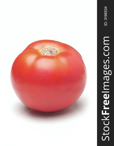 Organic tomato isolated on white background