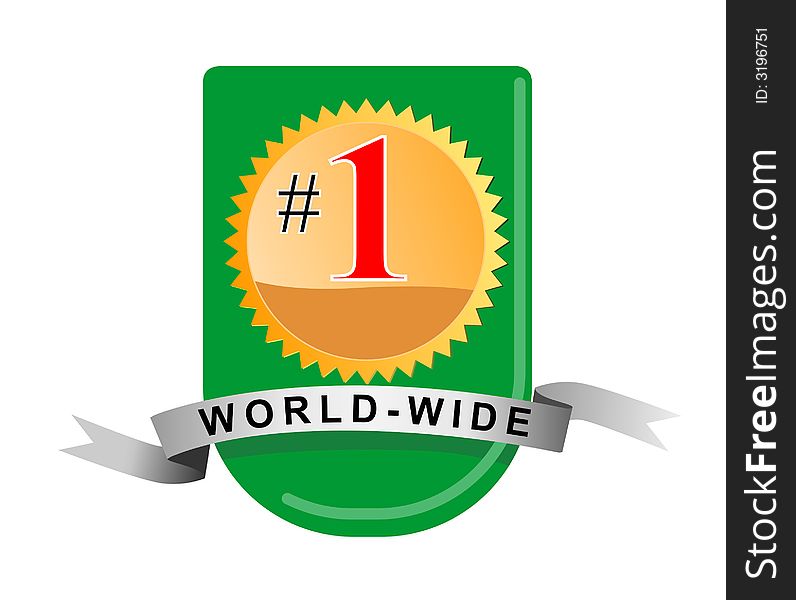 Vector art of a seal with Number one worldwide