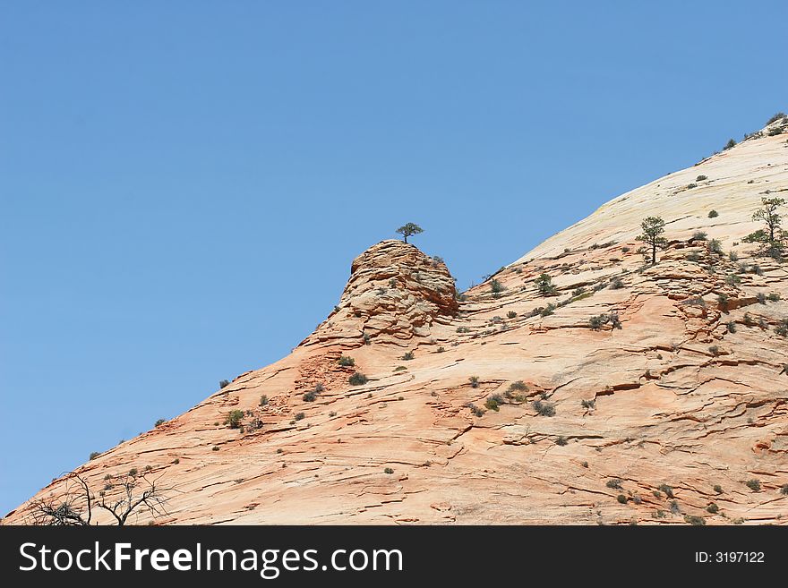 A beautiful desert sandstone landscape in southern utah. A beautiful desert sandstone landscape in southern utah