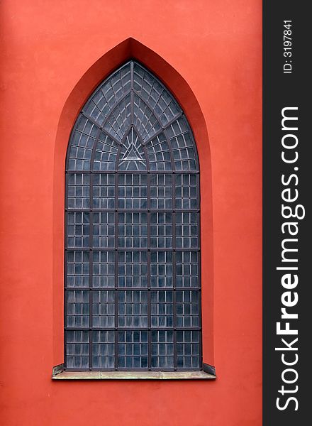 Church window from an old beautiful chapel.