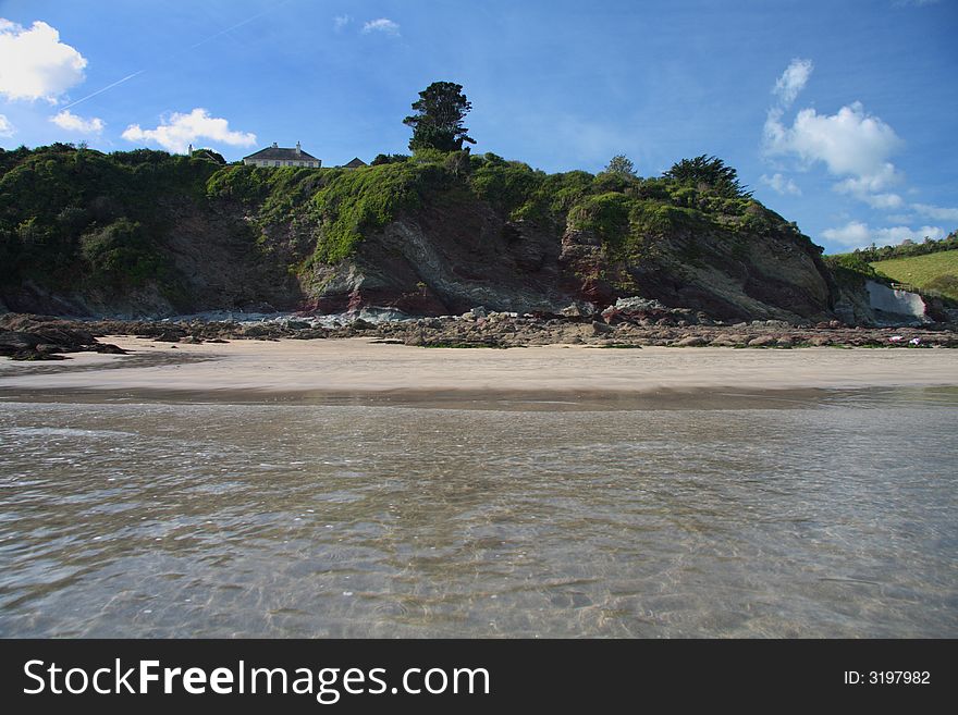 Talland bay, perfect english sandy beach in Cornwall