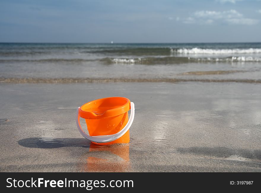 Sand Bucket On The Beach