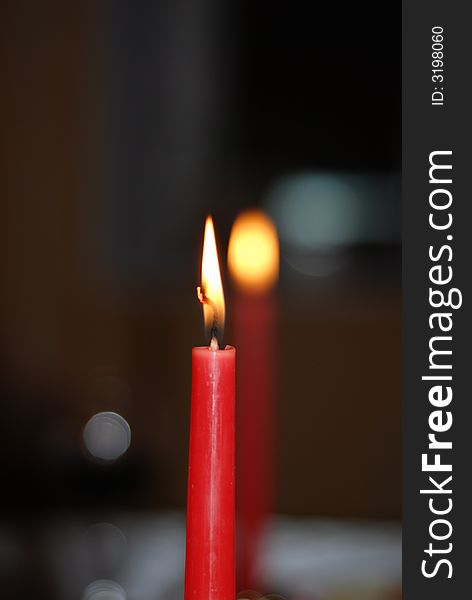 Red Ñhristmas Candle
