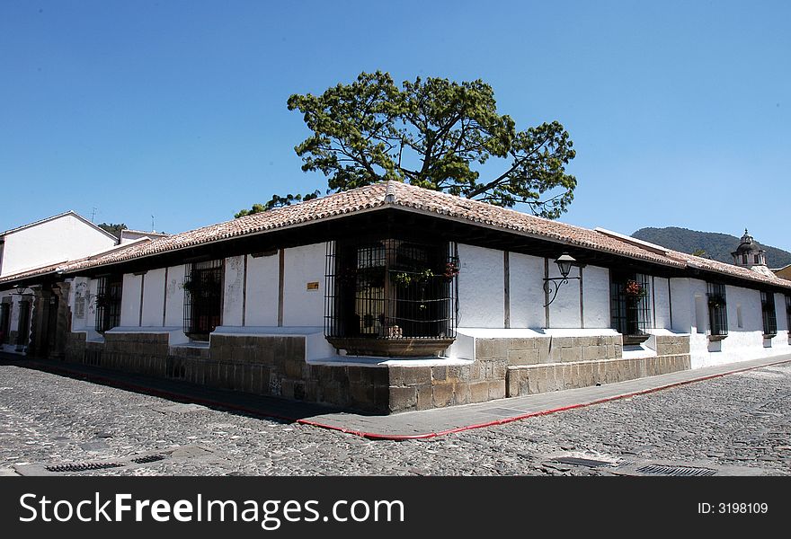 A house in the city of Antigua Guatemala. A house in the city of Antigua Guatemala